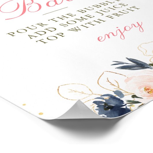 Poster panneau de signalisation pour bar à mimosa pour un (Coin)