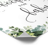 Poster panneau de signalisation pour bébé avec feuillage  (Coin)