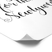 Poster Panneau de signalisation pour la douche de mariage (Coin)