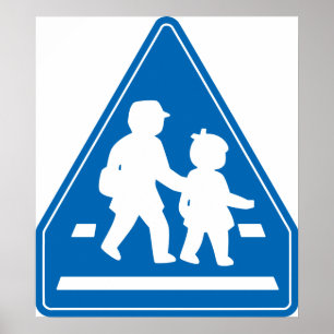 Poster Panneau de signalisation scolaire >> Japonais