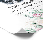 Poster Panneau de signature de chien Collie Bordure (Coin)