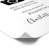 Poster Panneau de signature de script noir et blanc Oh Sn (Coin)