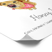 Poster Panneau de signature Mariage d'aquarelle - Laborat (Coin)