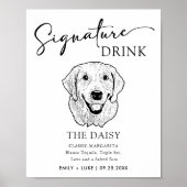Poster Panneau de signature Mariage de chien Golden Retri (Devant)