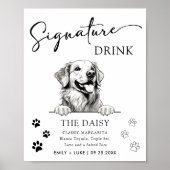 Poster Panneau de signature Mariage de chien Golden Retri (Devant)
