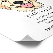 Poster Panneau de signature Mariage de chien Golden Retri (Coin)