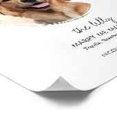 Poster Panneau de signature Mariage de chien imprimable B (Coin)