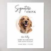 Poster Panneau de signature Mariage de chien imprimable B (Devant)