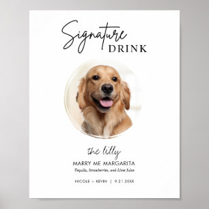 Poster Panneau de signature Mariage de chien imprimable B