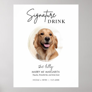 Poster Panneau de signature Mariage de chien imprimable B