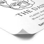 Poster Panneau de signature Mariage de chien Labrador (Coin)