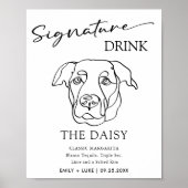 Poster Panneau de signature Mariage de chien Labrador (Devant)