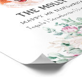 Poster Panneau de signature Mariage Welsh Corgi (Coin)