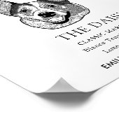 Poster Panneau de signature Mariage Welsh Corgi (Coin)