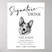 Poster Panneau de signature Mariage Welsh Corgi (Devant)