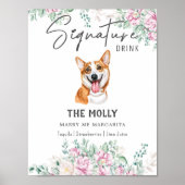 Poster Panneau de signature Mariage Welsh Corgi (Devant)