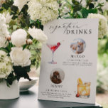 Poster Panneau de signature pour animaux de compagnie Ell<br><div class="desc">Ce panneau du menu boissons signature est doté d'un titre de script de calligraphie moderne et d'un design minimaliste. L'en-tête de texte du script est une image qui ne peut pas être modifiée. L'image de titre peut être redimensionnée pour correspondre à n'importe quelle taille d'affiche. Tous les autres textes sont...</div>