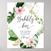 Poster Panneau de signe de douche de mariée de bar pétill (Devant)