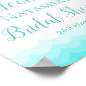 Poster Panneau de sirène et d'ondulations personnalisées  (Coin)