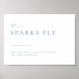 Poster Panneau de sortie chic + moderne Mariage Sparkler