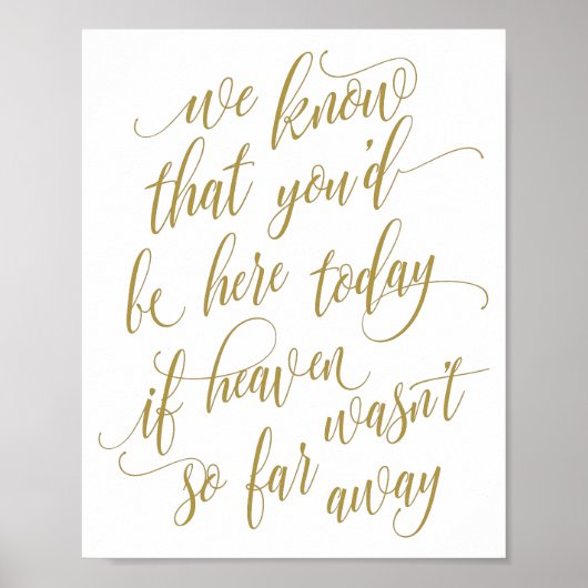 Poster Panneau de souvenir de mariage - Calligraphie Luxe (Devant)
