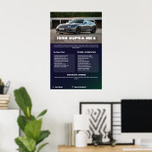 Poster Panneau de spécifications de présentation de voitu (Bureau à domicile)