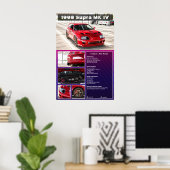 Poster Panneau de spécifications de présentation de voitu (Bureau à domicile)