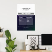 Poster Panneau de spécifications de salon automobile text (Bureau à domicile)