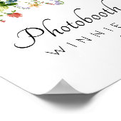 Poster Panneau de stand de photo floral botanique (Coin)