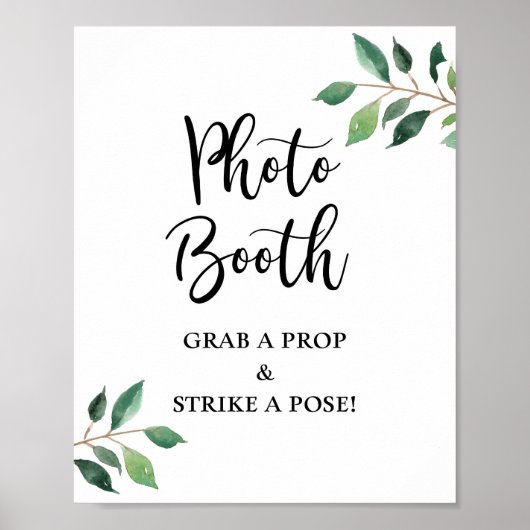 Poster Panneau de stand de photobooth de mariage ou de fê (Devant)