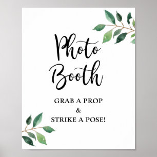 Poster Panneau de stand de photomaton de mariage ou de fê