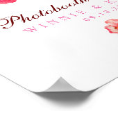 Poster Panneau de stand de photomaton floral tropical (Coin)