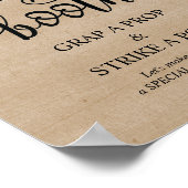 Poster Panneau de stand photo de mariage aux vignes rusti (Coin)