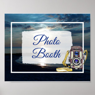 Poster Panneau de stand photo de mariage Coucher de solei