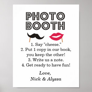 Poster Panneau de stand photo de mariage/fête