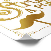 Poster Panneau de stand photo mariage élégant or (Coin)