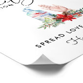 Poster Panneau de station d'assainissement | Floral hiver (Coin)