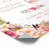 Poster Panneau de station de désinfection de mariage Rose (Coin)