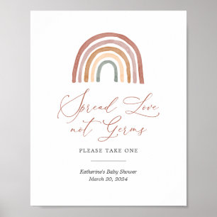 Poster Panneau de station de nettoyage du Baby shower arc