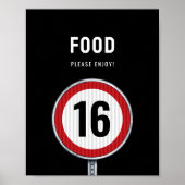 Poster Panneau de station de nourriture 16e anniversaire (Devant)