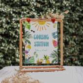 Poster Panneau de station de refroidissement Pool Party