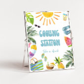 Poster Panneau de station de refroidissement Pool Party