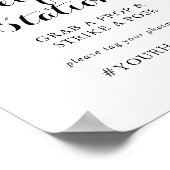 Poster Panneau de station de selfie à la végétation blanc (Coin)