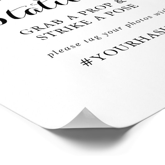 Poster Panneau de station de selfie de calligraphie moder (Coin)