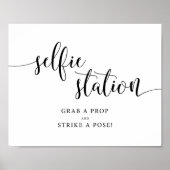 Poster Panneau de station de selfie de mariage rustique (Devant)