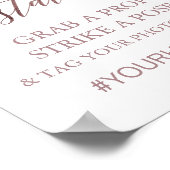 Poster Panneau de station de selfie en calligraphie or ro (Coin)