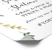 Poster Panneau de station de selfie floral rose pour verd (Coin)