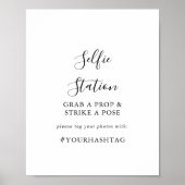 Poster Panneau de station de selfie minimaliste simple (Devant)