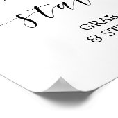 Poster Panneau de station de selfie rose et or aquarelle (Coin)