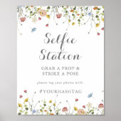 Poster Panneau de station Selfie de Fleurs sauvages color (Devant)